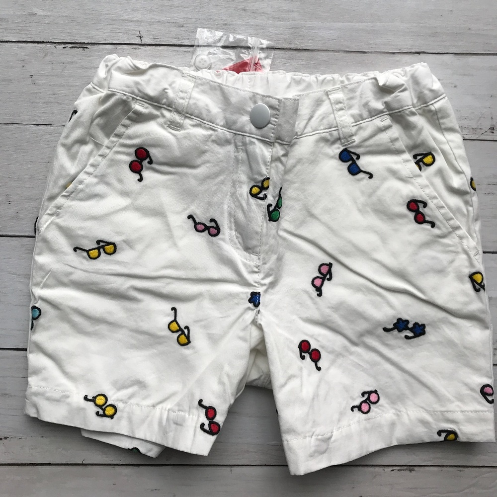 NWT Hanna Andersson Girls White Sunglasses Shorts - Picture 3 of 7